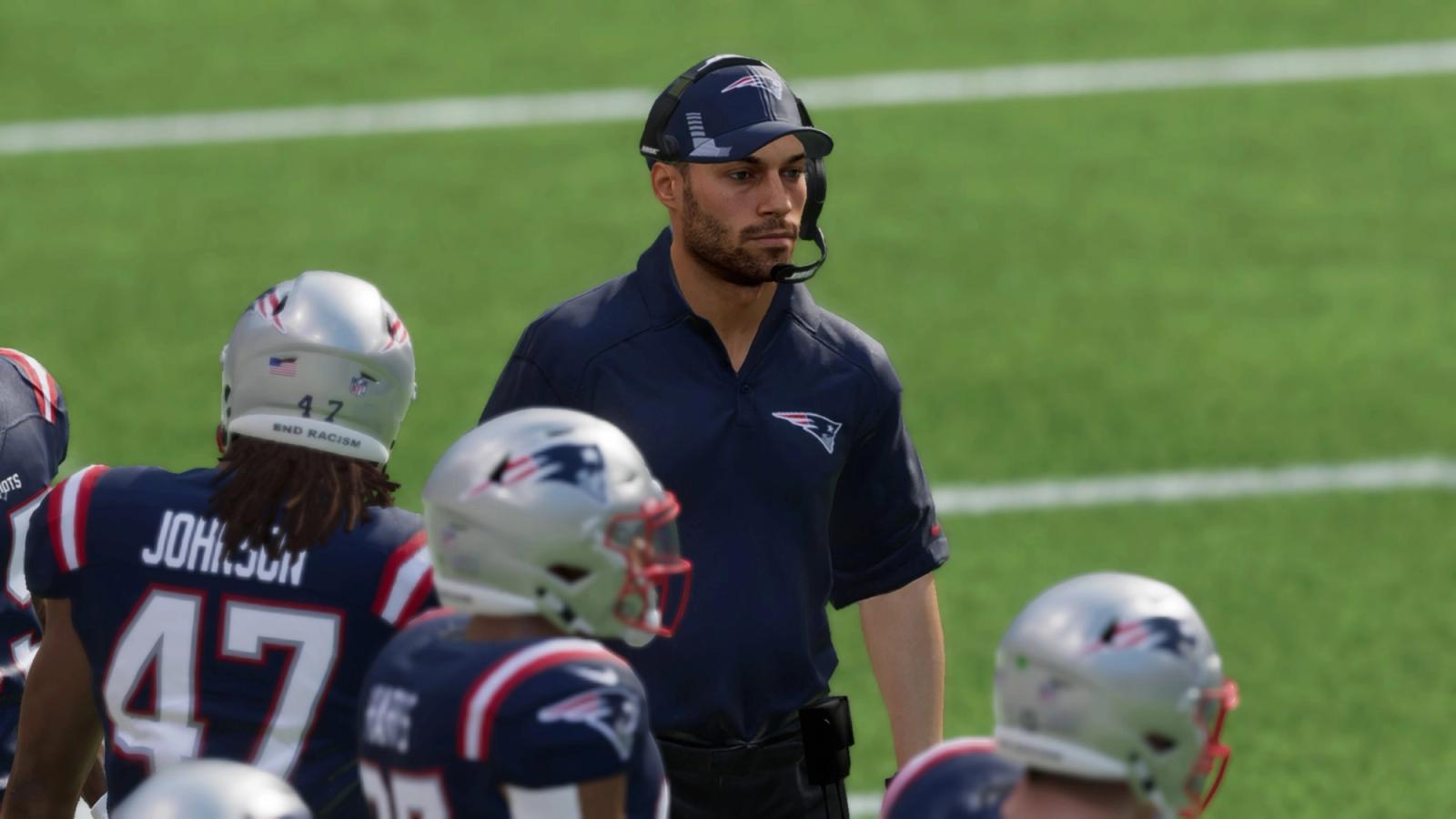 Madden 22 Patriots Theme Team coach