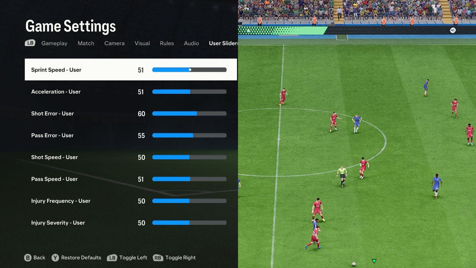 FC 24 Best Sliders For Realistic Gameplay