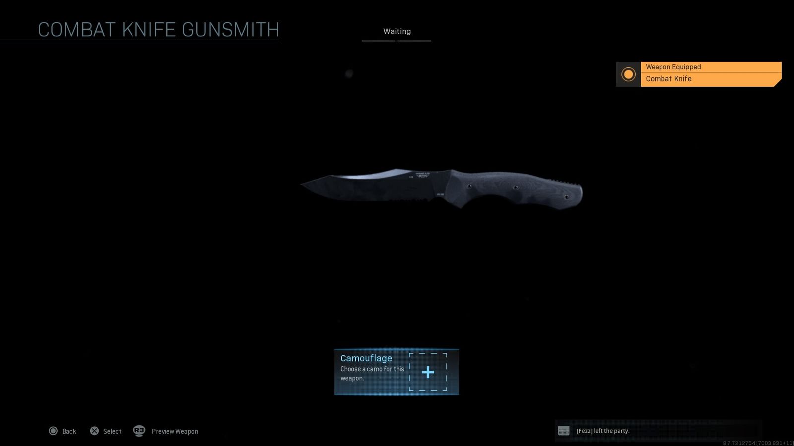 Combat Knife in Call of Duty Modern Warfare