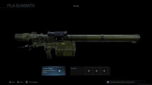 PILA in Call of Duty Modern Warfare