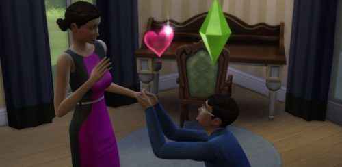 A sim proposing to another Sim