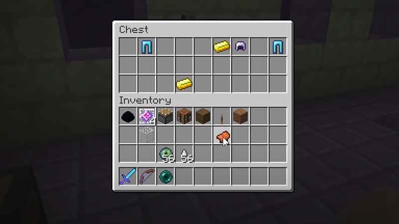 Minecraft saddle in inventory