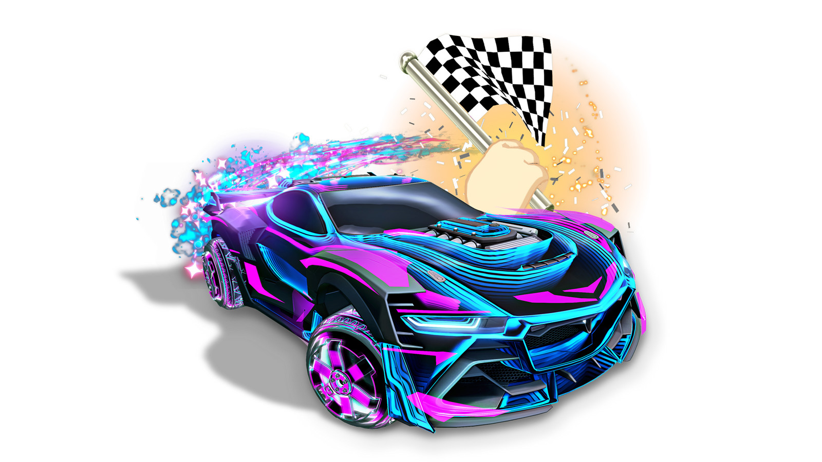 Rocket League Season 3 Countdown Rocket Pass Neon Decal