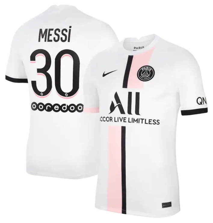 Lionel Messi's PSG away kit replica shirt