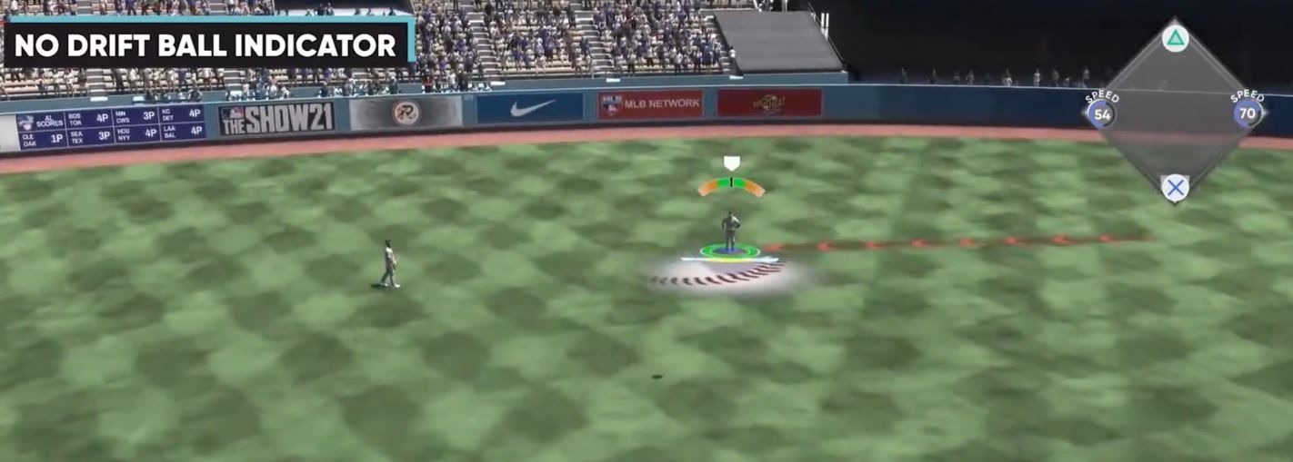 MLB The Show 21 fielding indicator new feature