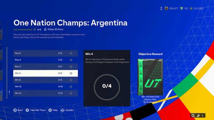 "One Nation Champs: Argentina" Win 4 Objective