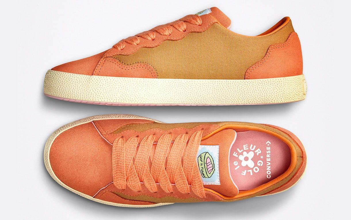 Tyler, the Creator x Converse  GLF 2.0 product image of a copper tan and peach sneaker.