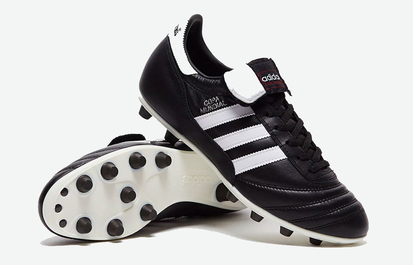 How to clean football boots product image of black adidas Copa Mundial boots.