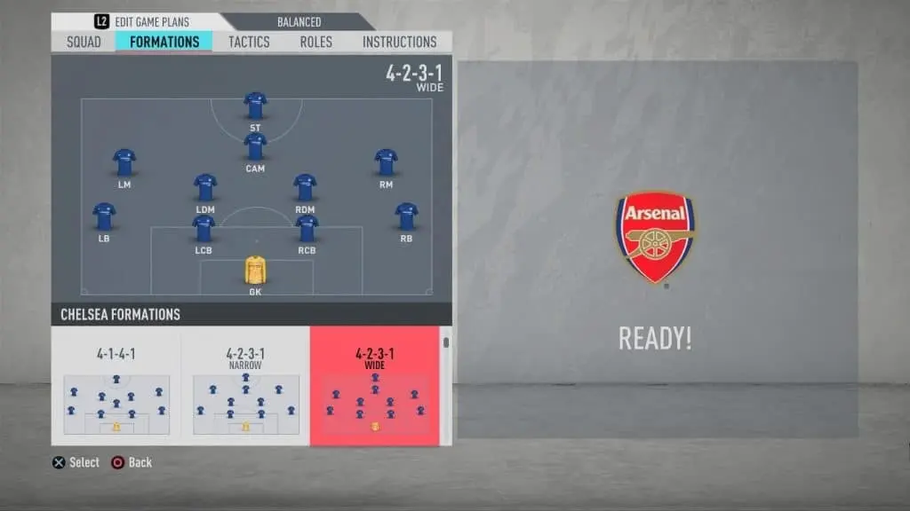 FIFA Formation - The 4-2-3-1 wide