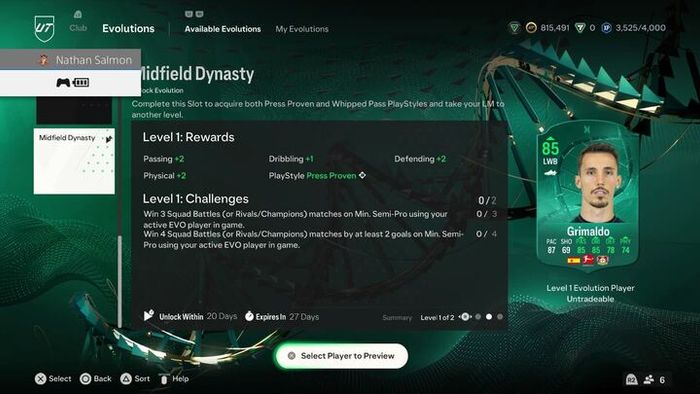 Midfield Dynasty Evolution Guide