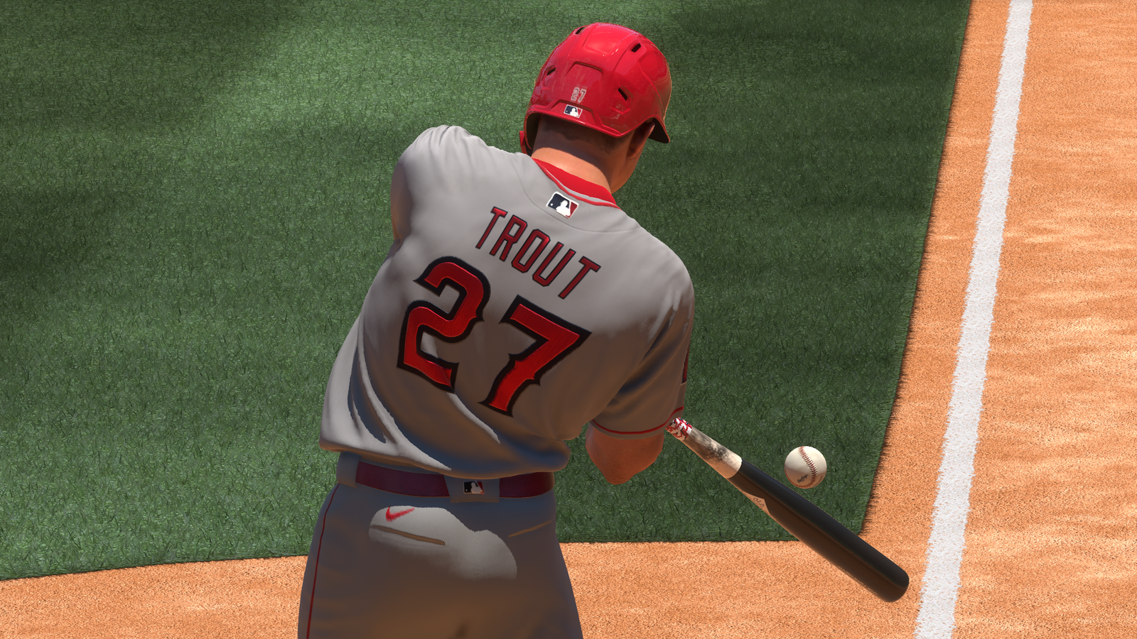 MLB The Show 21 gameplay mike trout home run