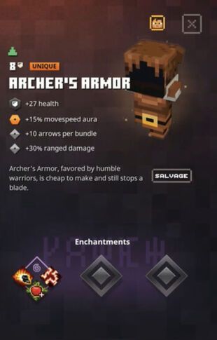 Minecraft Dungeons Archers Armor