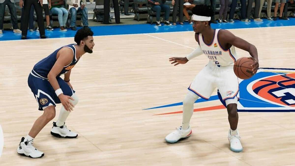 NBA 2K23 Shai Gilgeous-Alexander hesitation crossover