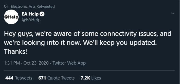 EA servers down server status offline 1