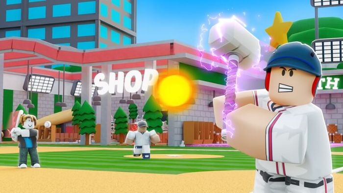 roblox character holding basbeball bat