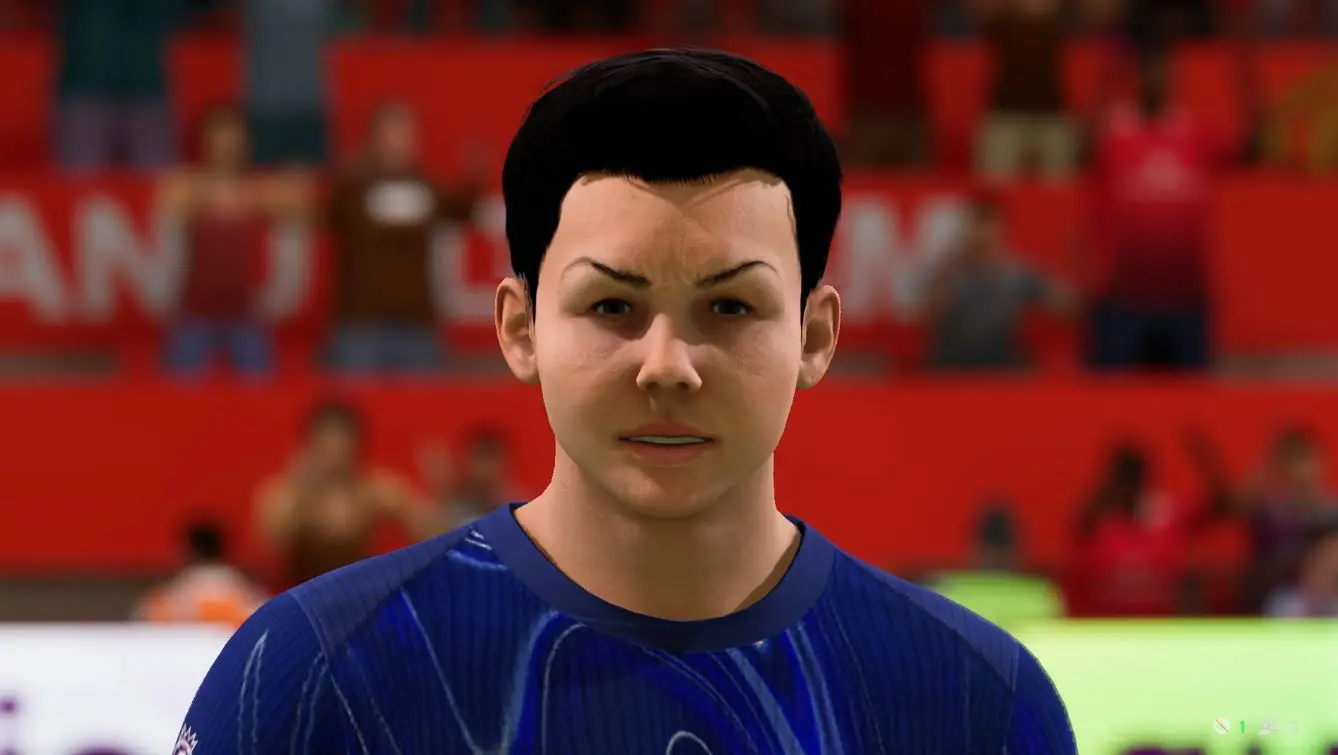 FC 25 youth academy player with an unrealistic face