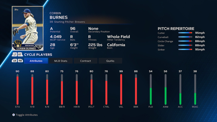 MLB The Show 23 Corbin Burnes