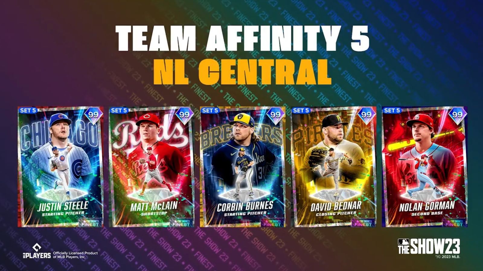 MLB The Show 23 Team Affinity 5 NL Central Bosses