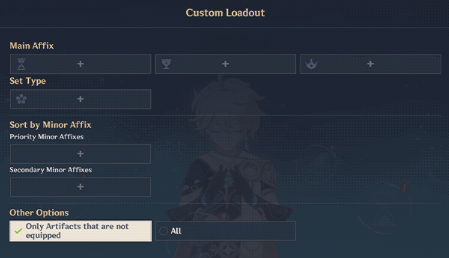 Genshin Impact Version 4.4 Artifact equipping QoL optimisations.