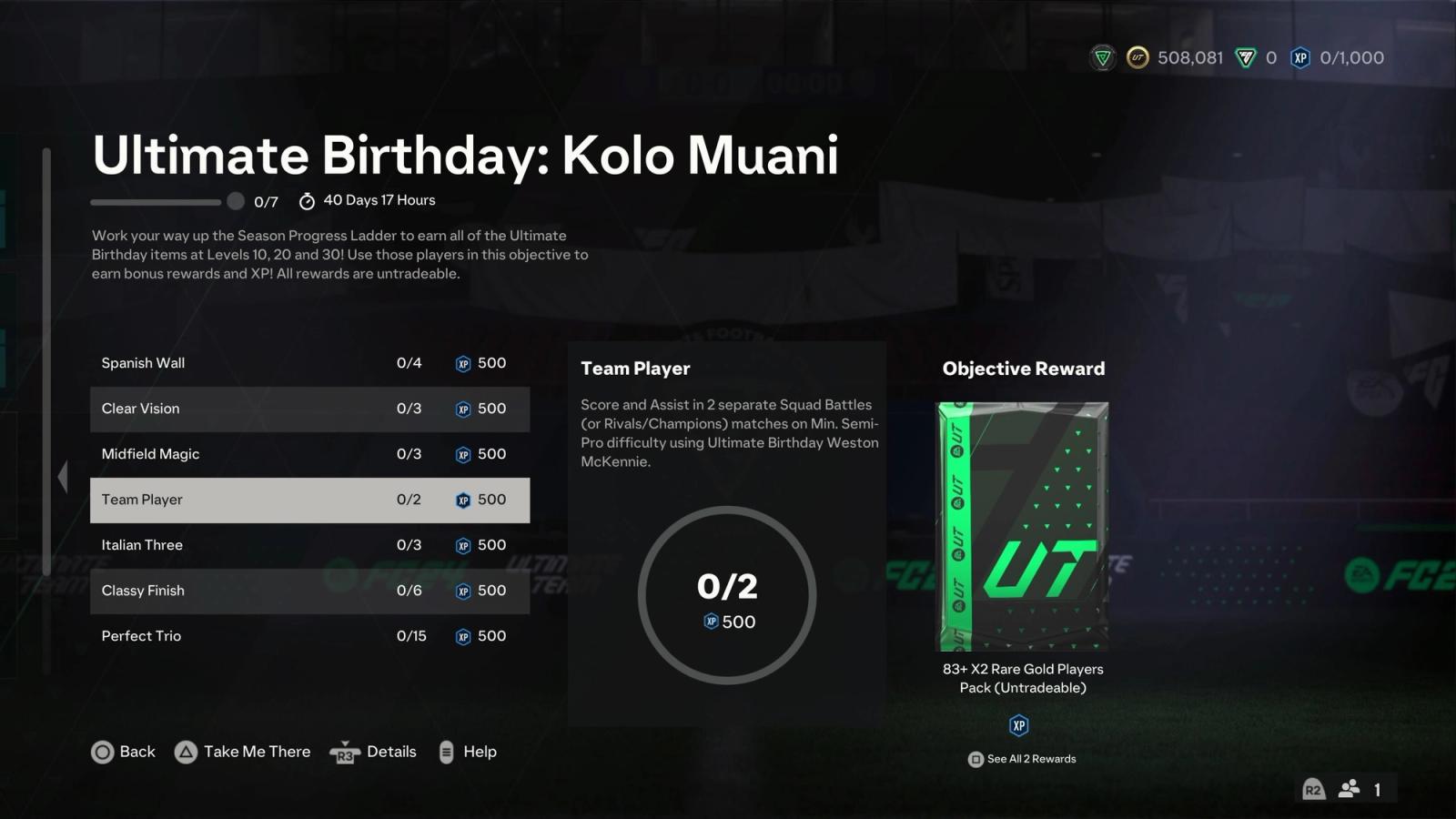 FC 24: Ultimate Birthday: Kolo Muani Objective