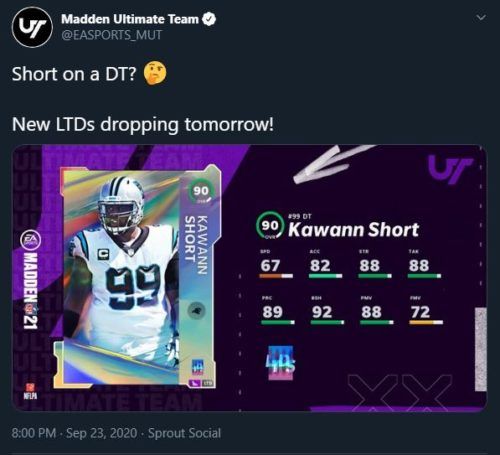 Madden 21 LTD Kawann Short 1