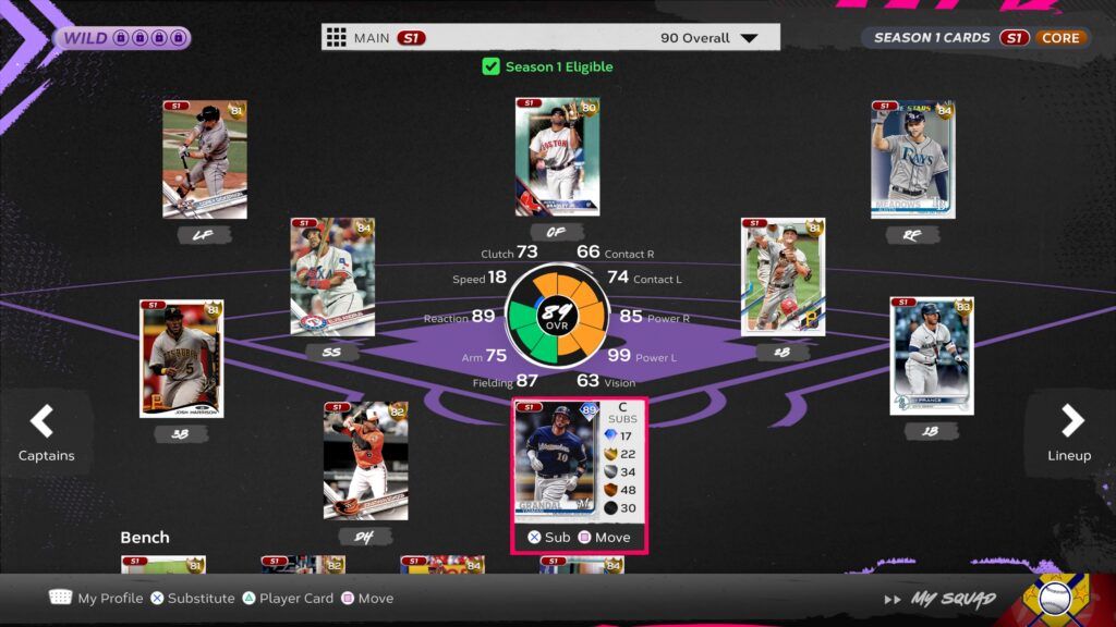 MLB The Show 24 Diamond Dynasty lineup