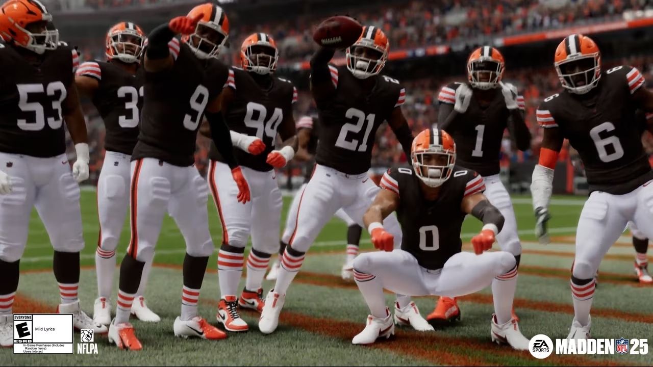 Madden 25 Browns Team Celebration