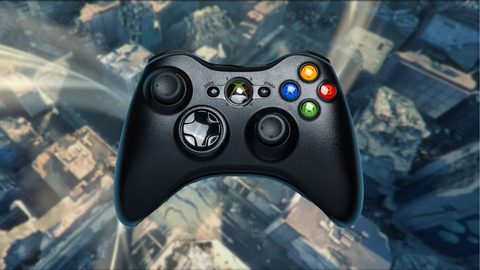 An image of an Xbocx controller against a Wuthering Waves trailer screenshot. 