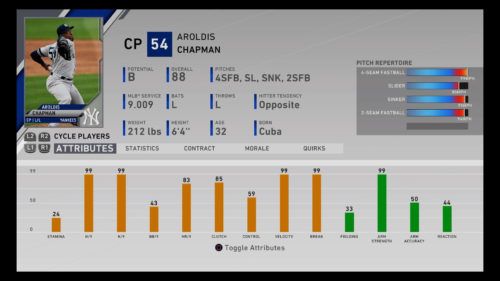 MLB The Show 20 Aroldis Chapman Diamond Dynasty Closing Pitcher RTTS Franchise Mode