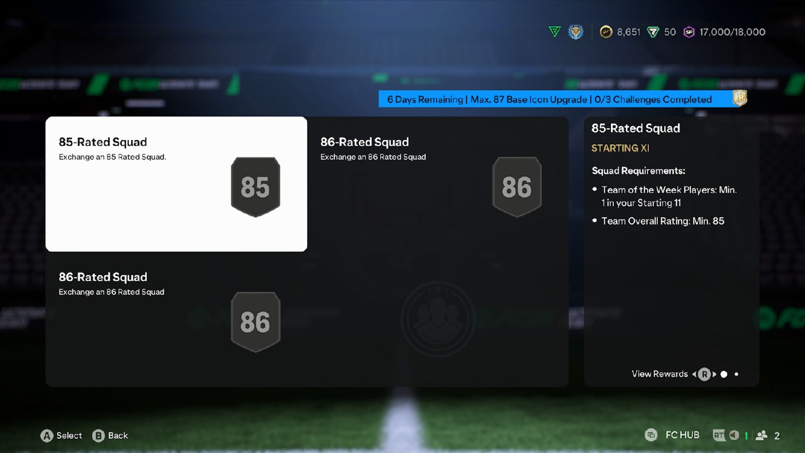 FC 25 Max 87 Icon SBC Squads 