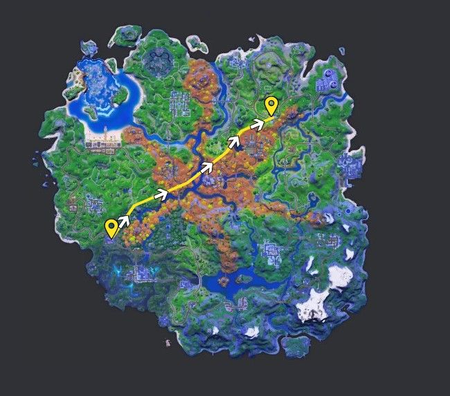 Fortnite Season 6 Week 8 Durrr Burger to Pizza Pit Map