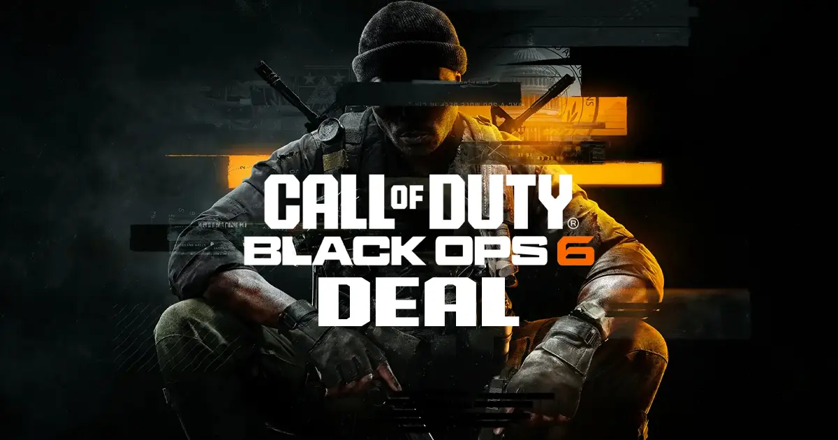 Call of Duty: Black Ops 6 cover art with "Deal" branding in white below the logo.