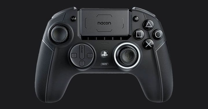 NACON Revolution 5 Pro product image of a black official PlayStation controller.