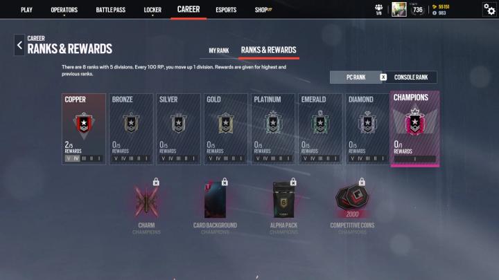 Siege X Champions Rank Reward