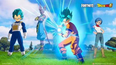 Vegeta, Beerus, Goku and Bulma in Fortnite