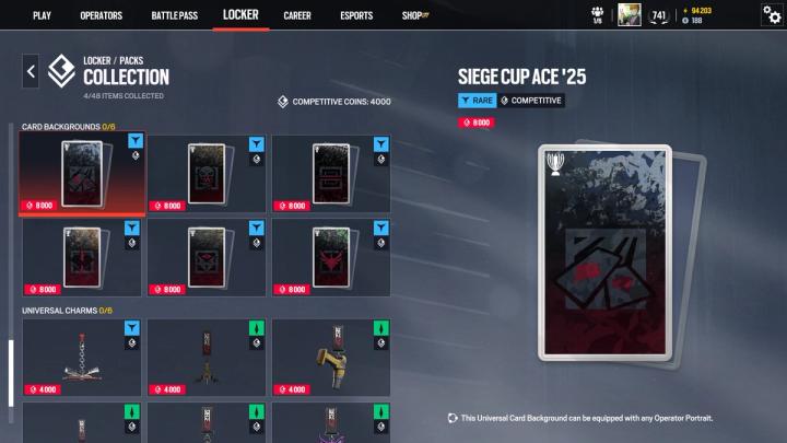 Siege Cup Ace operator card background
