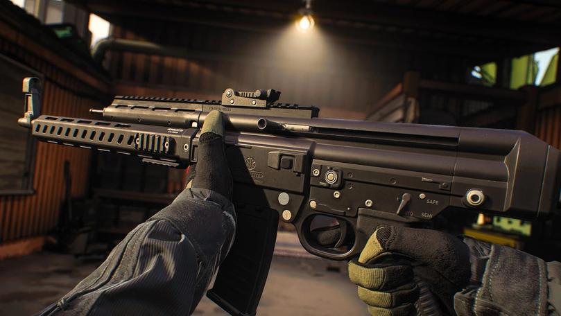 MW3 player holding STG44 assault rifle