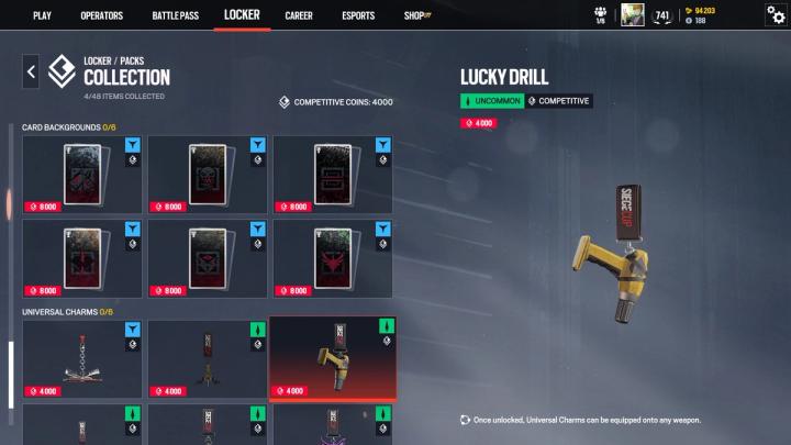 Siege Cup Ace weapon charm