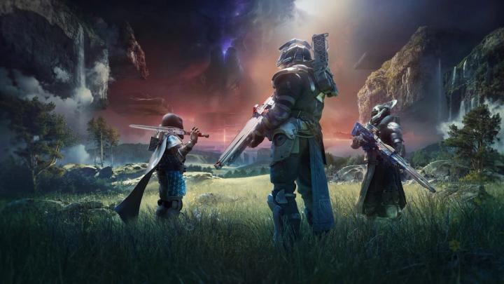 Three Destiny 2 Guardians exploring the pale heart