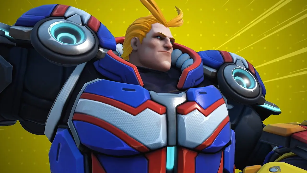 All Might Reinhardt skin from Overwatch 2