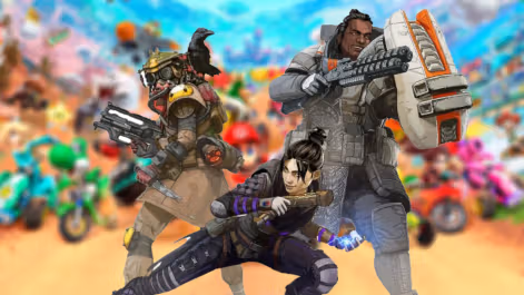 Apex Legends in front of Mario Kart World
