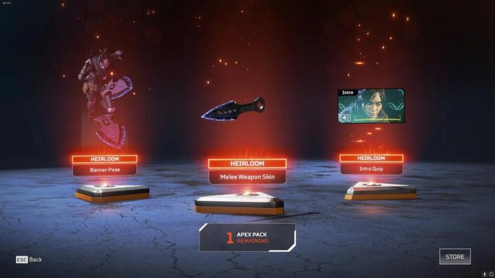 a screenshot of the apex pack in apex legends .