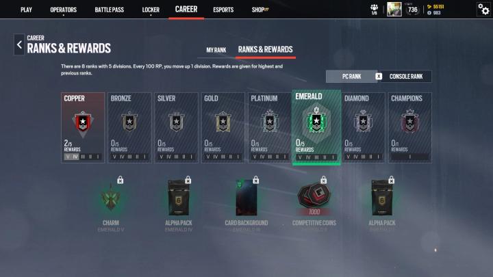 Emerald Siege X Rank Rewards