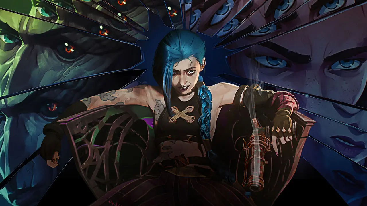 Arcane series art with Jinx