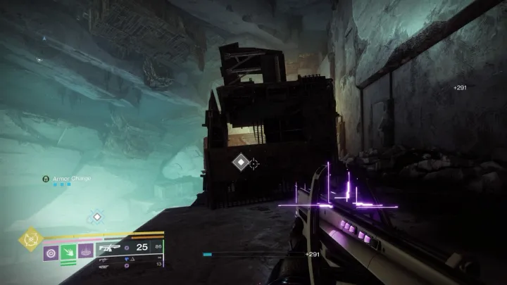 A screenshot showing the location of Golden Age technology in the Rift Lost Sector in Destiny 2.