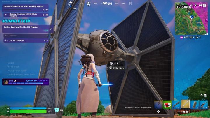 tie fighter in fortnite