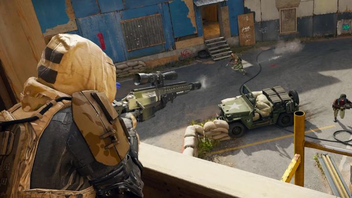 Black Ops 6 operator with a sniper in firing range