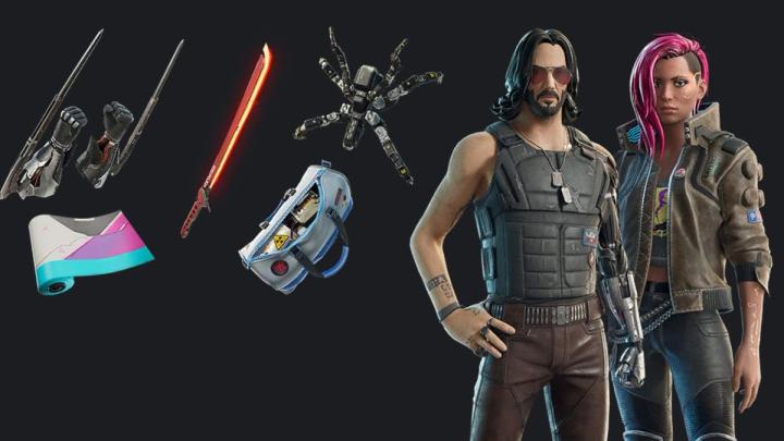 johnny silverhand and v from Cyberpunk 2077 in Fortnite