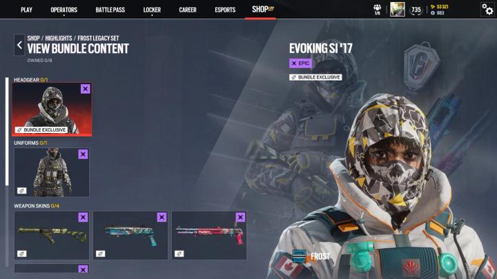 Frost headgear