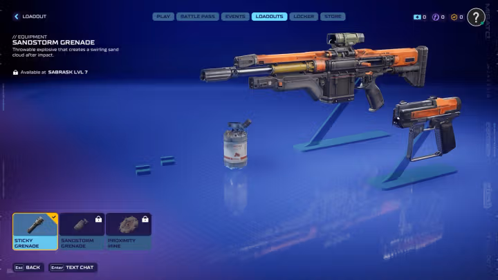 Sandstorm Grenade